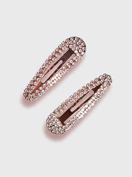 Mini Rhinestone Snap Clips