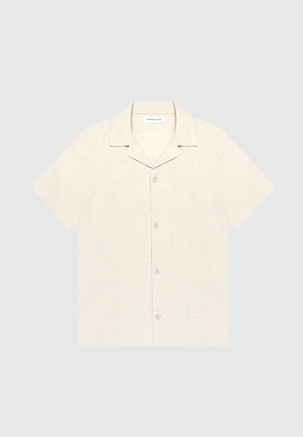 Linen Pintuck Revere Shirt - Natural