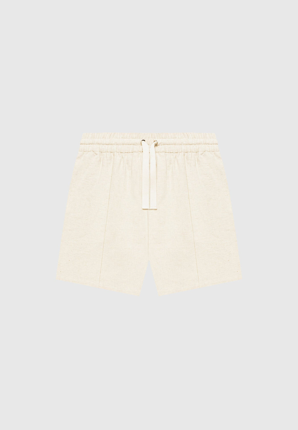 Linen Pintuck Shorts - Natural