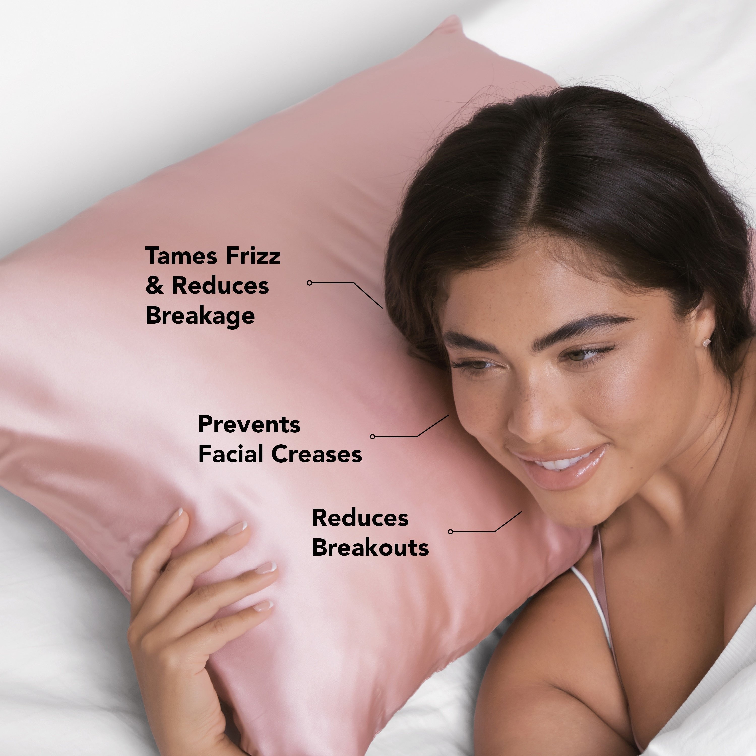Standard Satin Pillowcase in Blush by Kitsch
