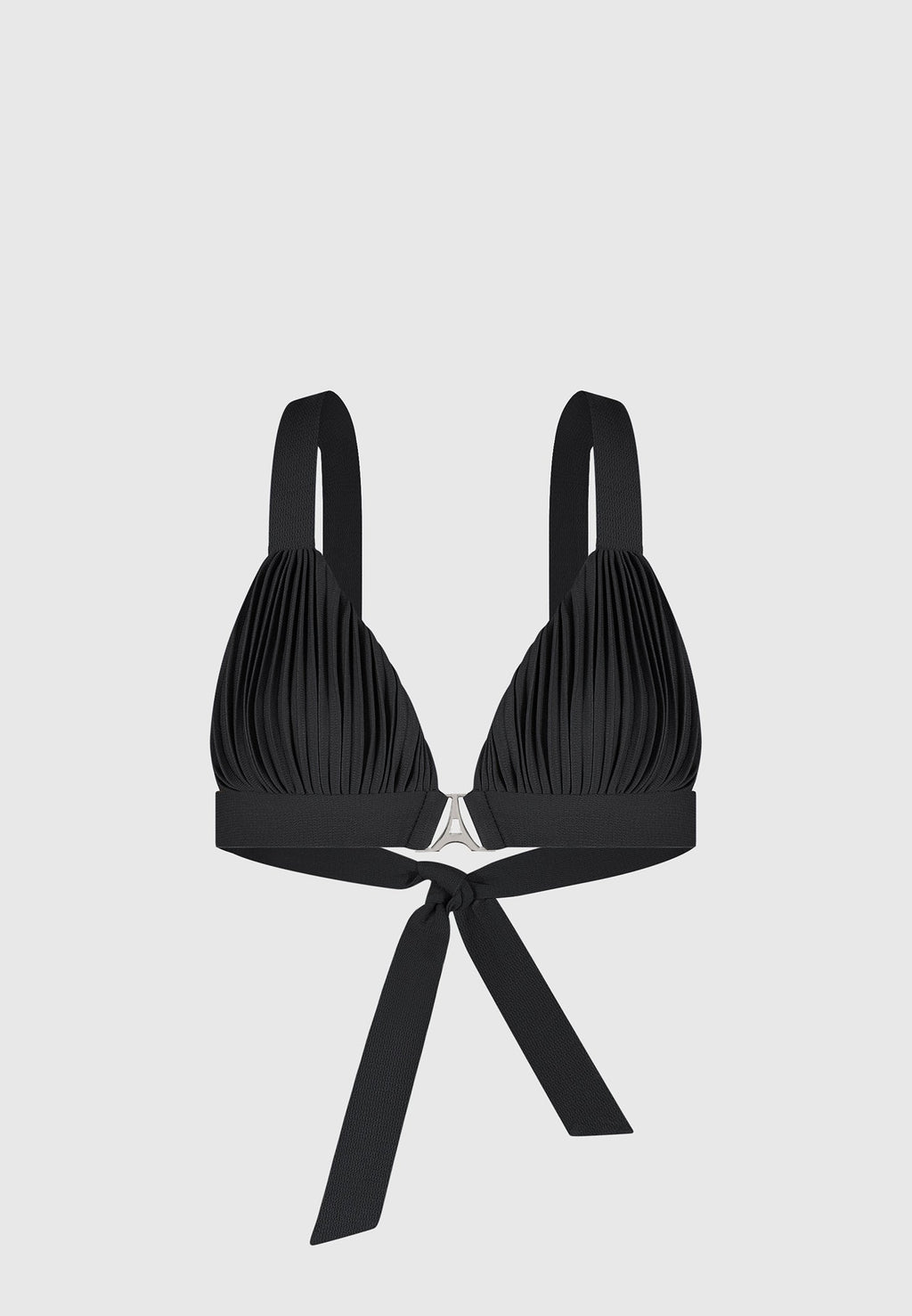 Pleated Eiffel Bralette - Black