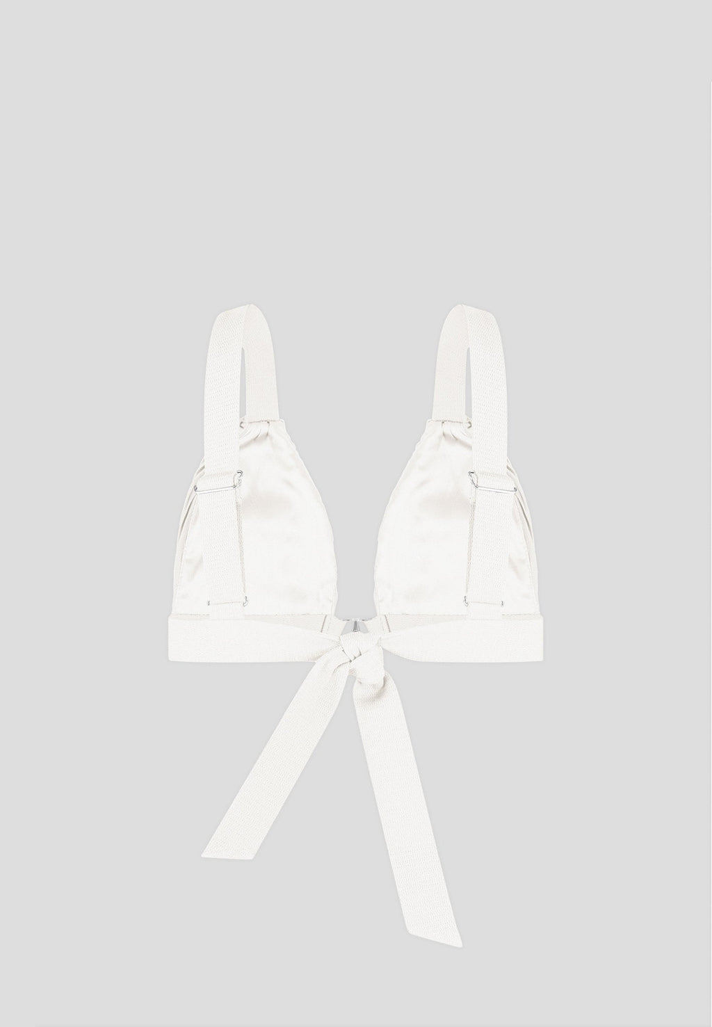 Pleated Eiffel Bralette - Off White