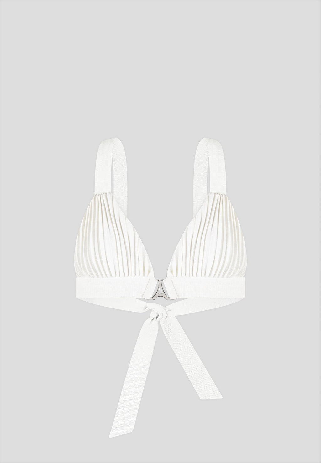 Pleated Eiffel Bralette - Off White