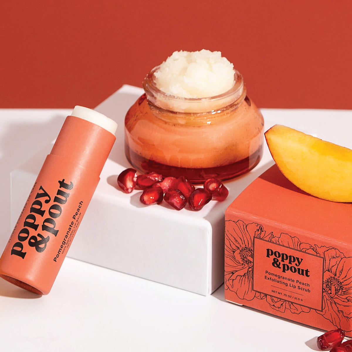 Lip Care Duo in Pomegranate Peach