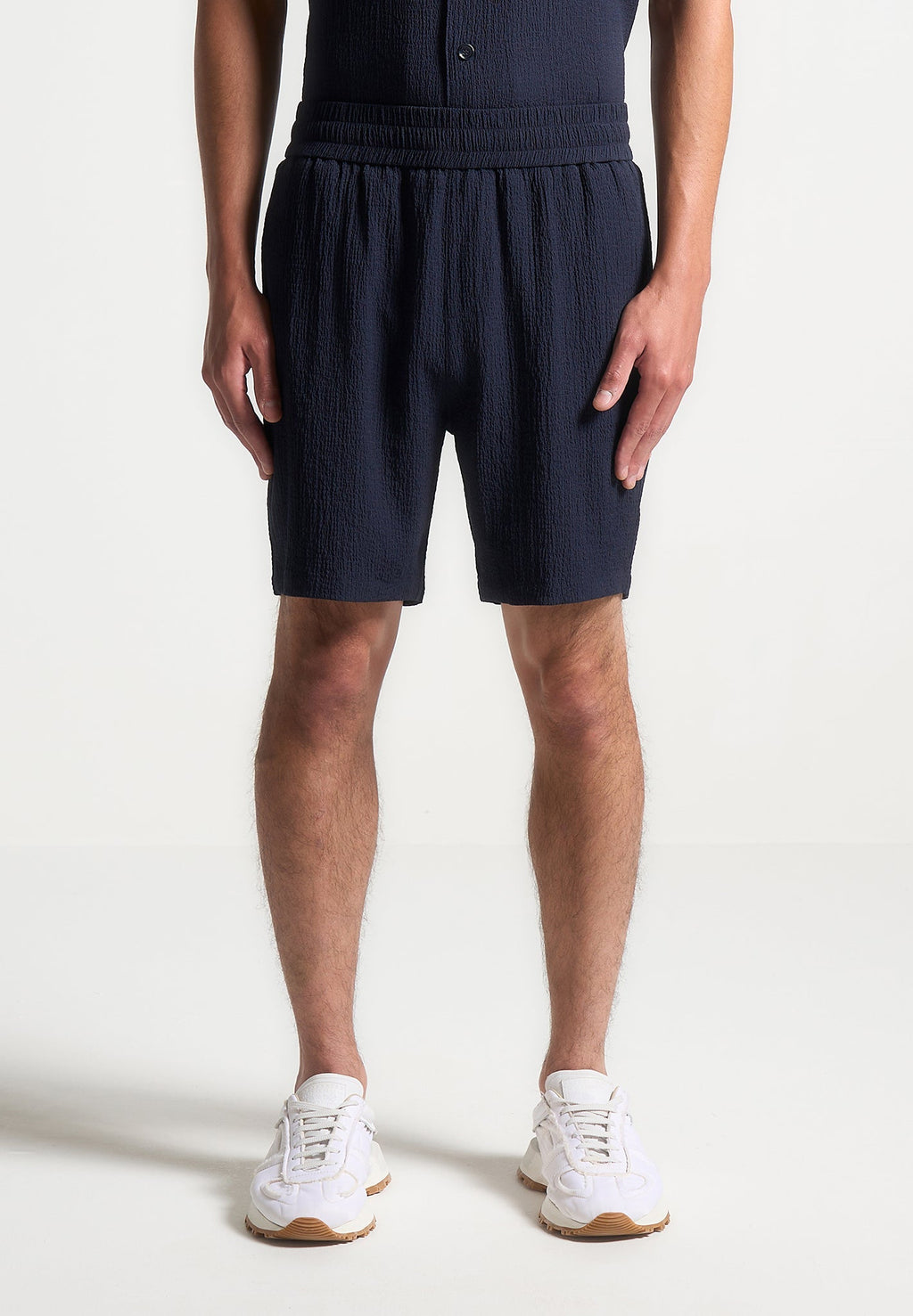 Seersucker Shorts - Navy