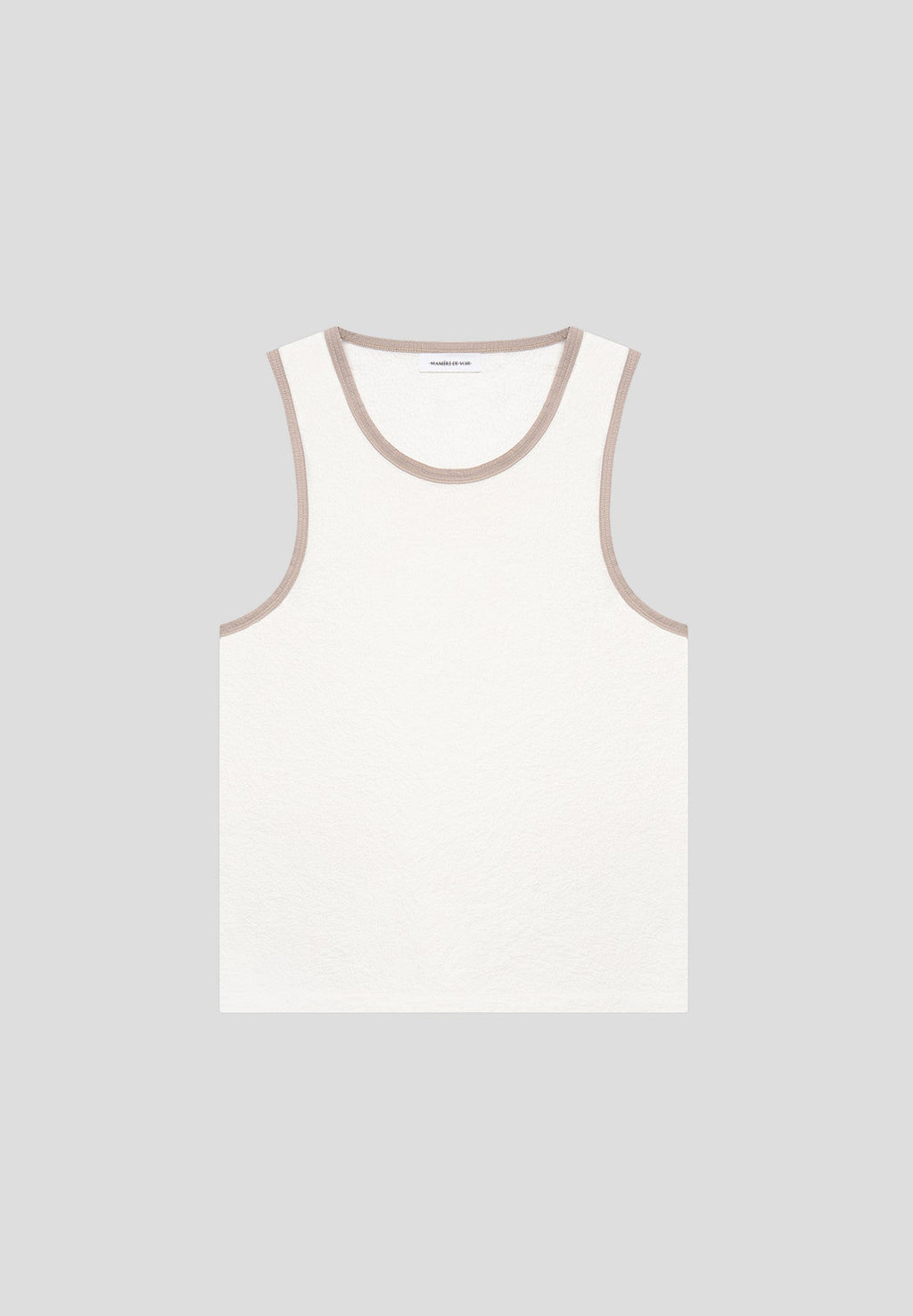 Seersucker Vest - White/Beige