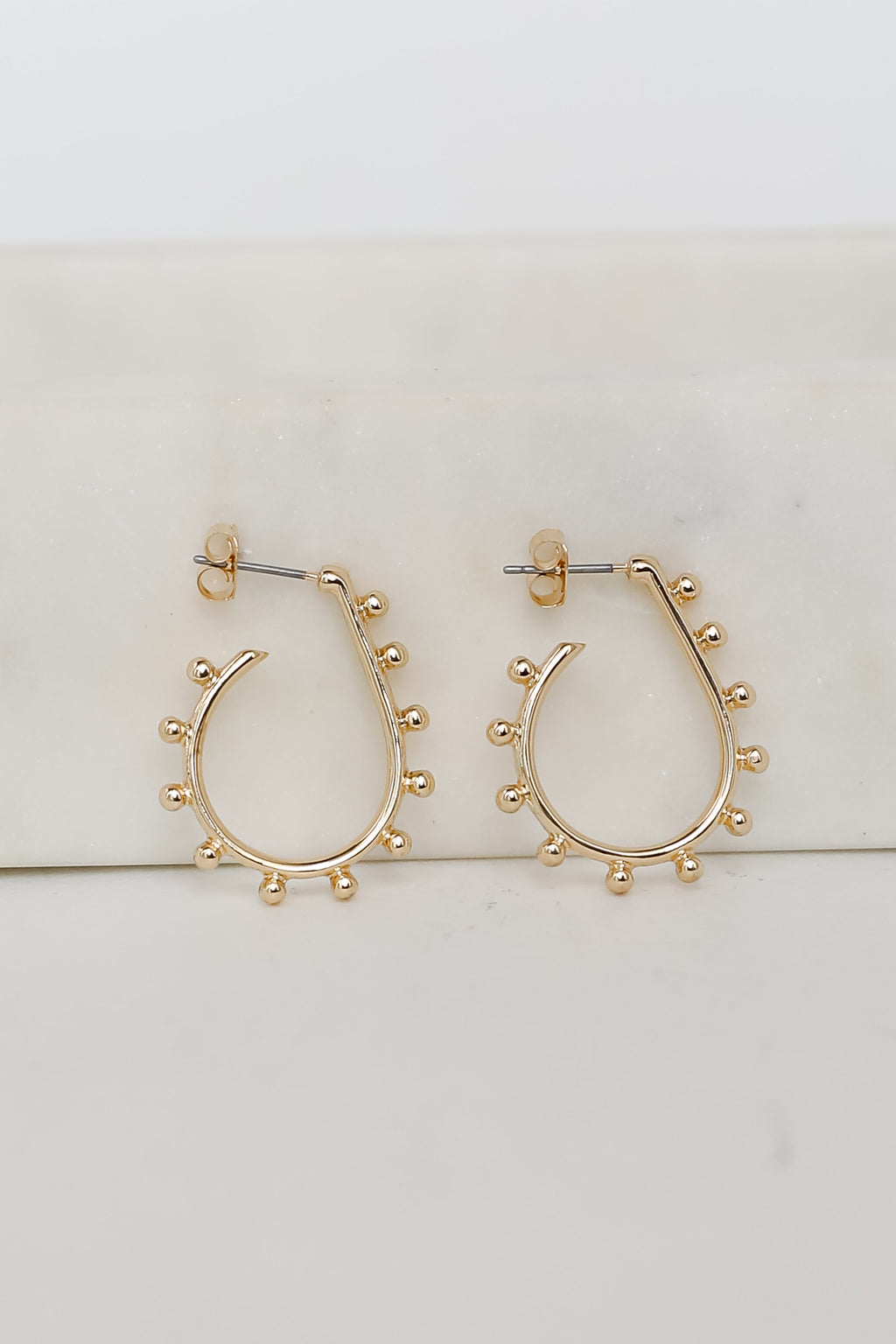 Alyssa Gold Teardrop Hoop Earrings