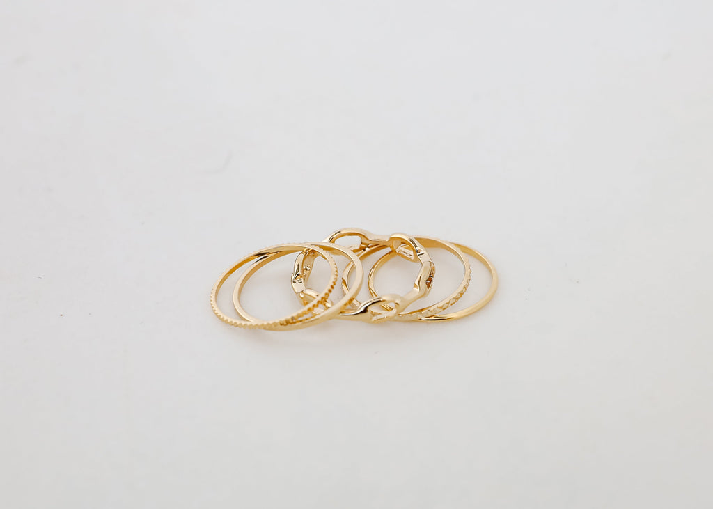 Sabrina Gold Ring Set