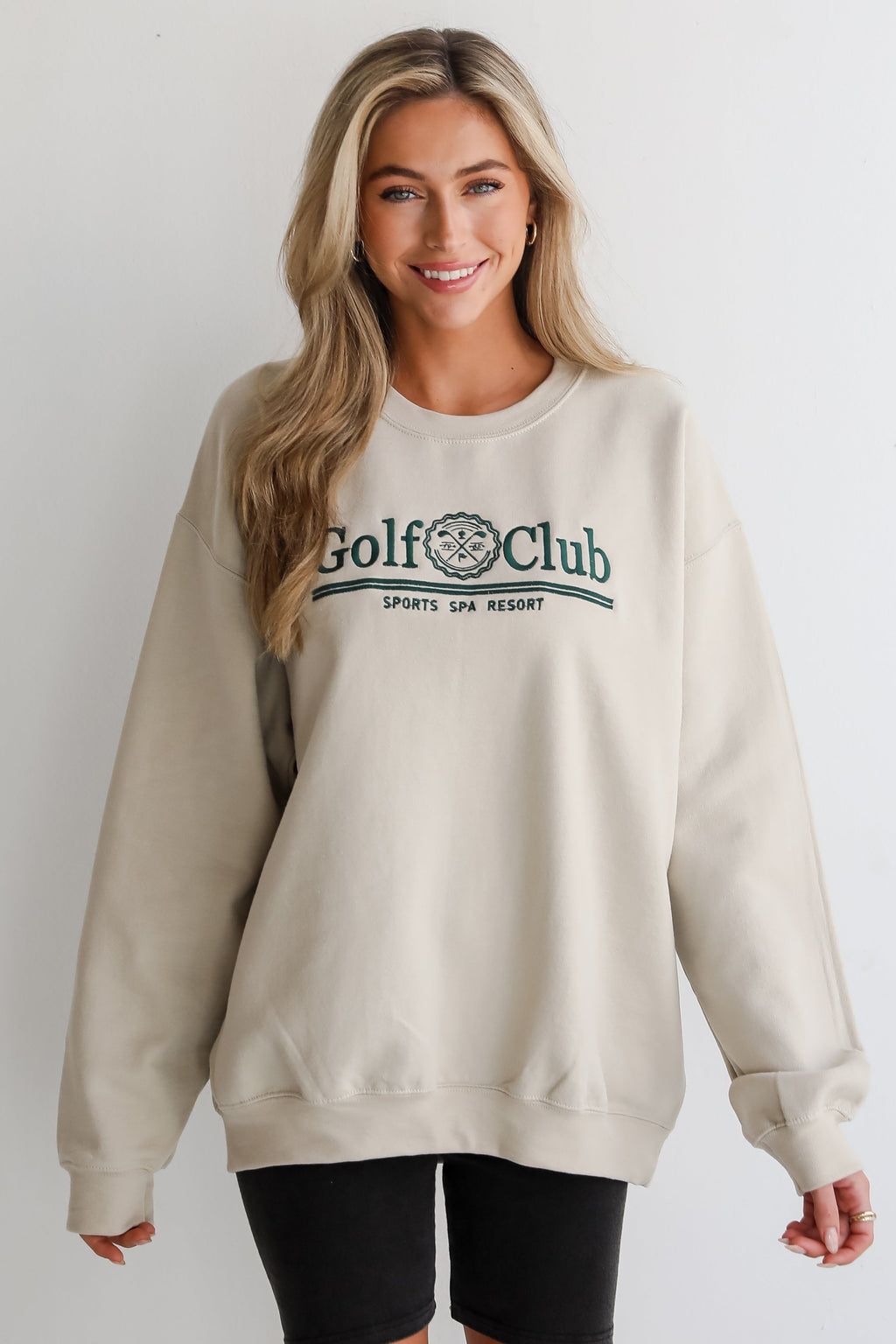 FINAL SALE - Taupe Golf Club Sweatshirt