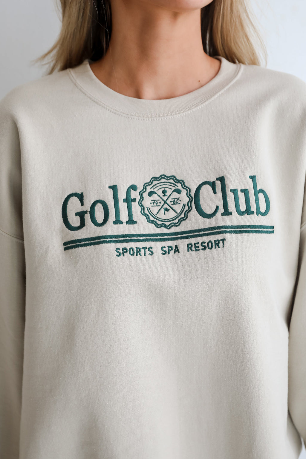 FINAL SALE - Taupe Golf Club Sweatshirt