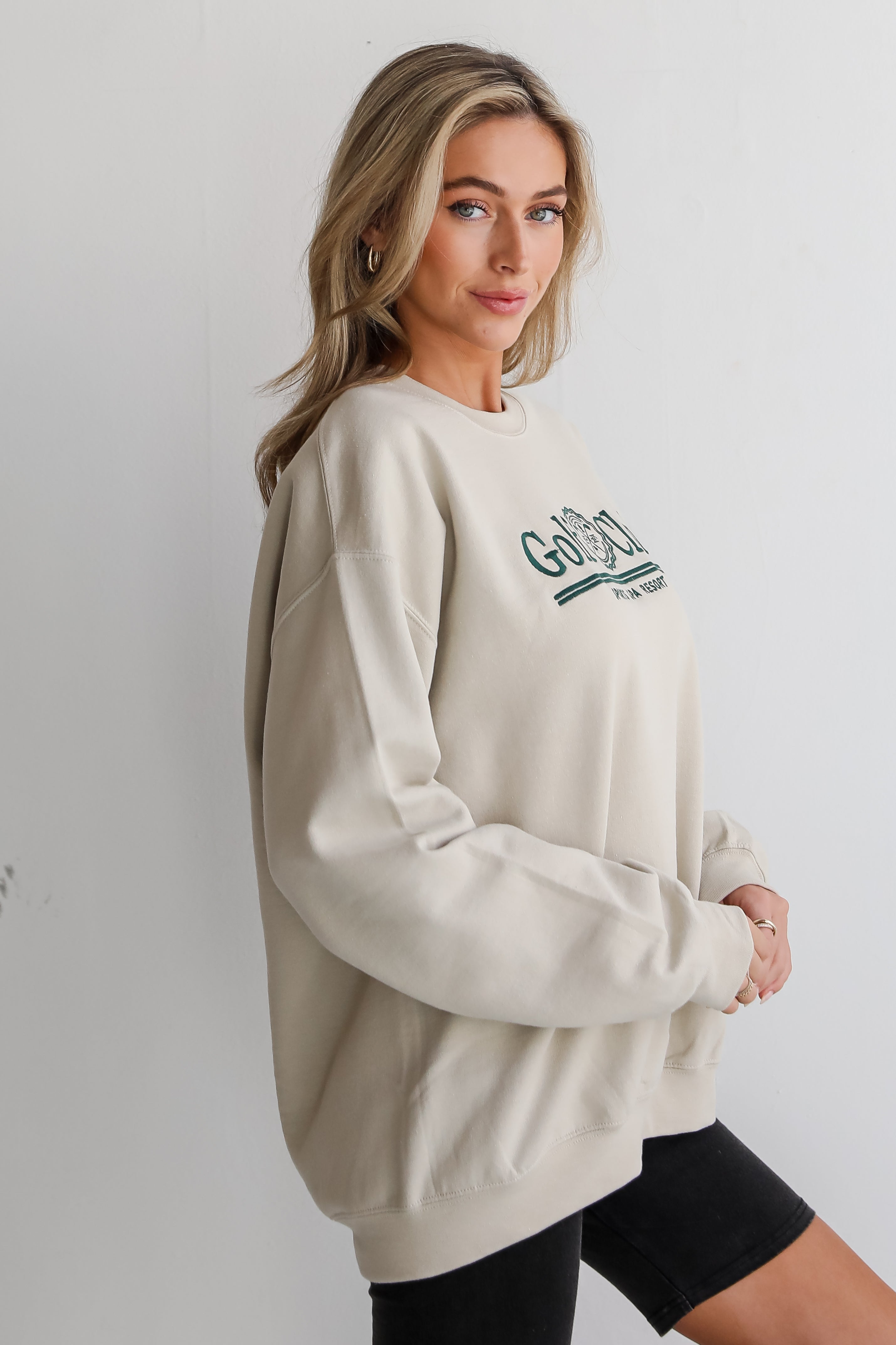 FINAL SALE - Taupe Golf Club Sweatshirt