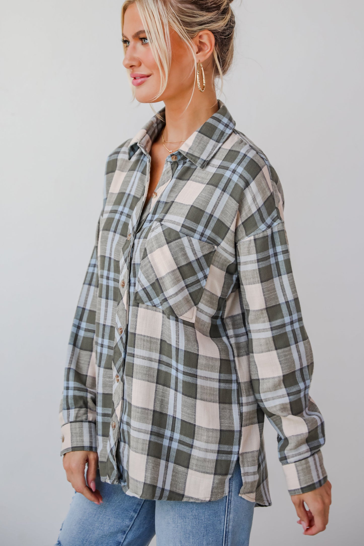 Autumn Energy Hunter Green Plaid Flannel