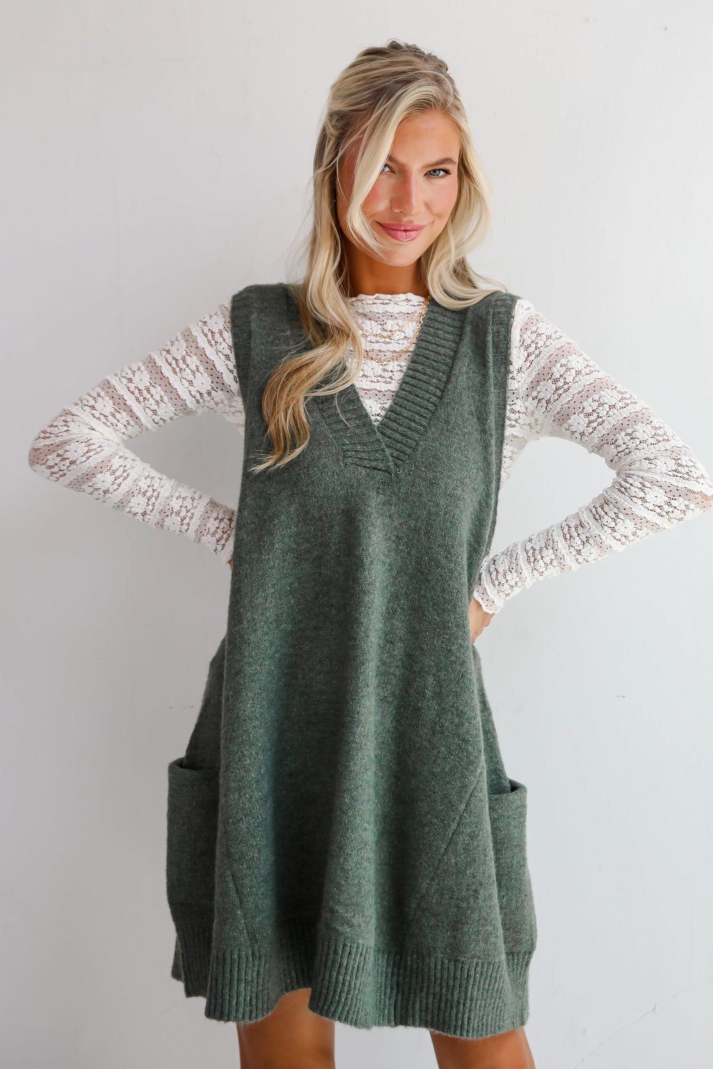 Successful Sophistication Sweater Mini Dress