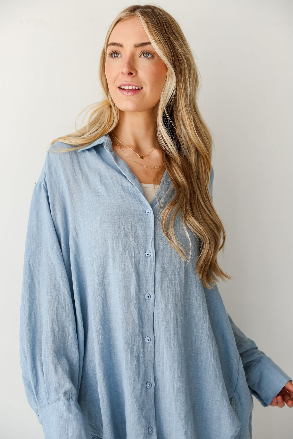 Allison Oversized Button-Up Blouse