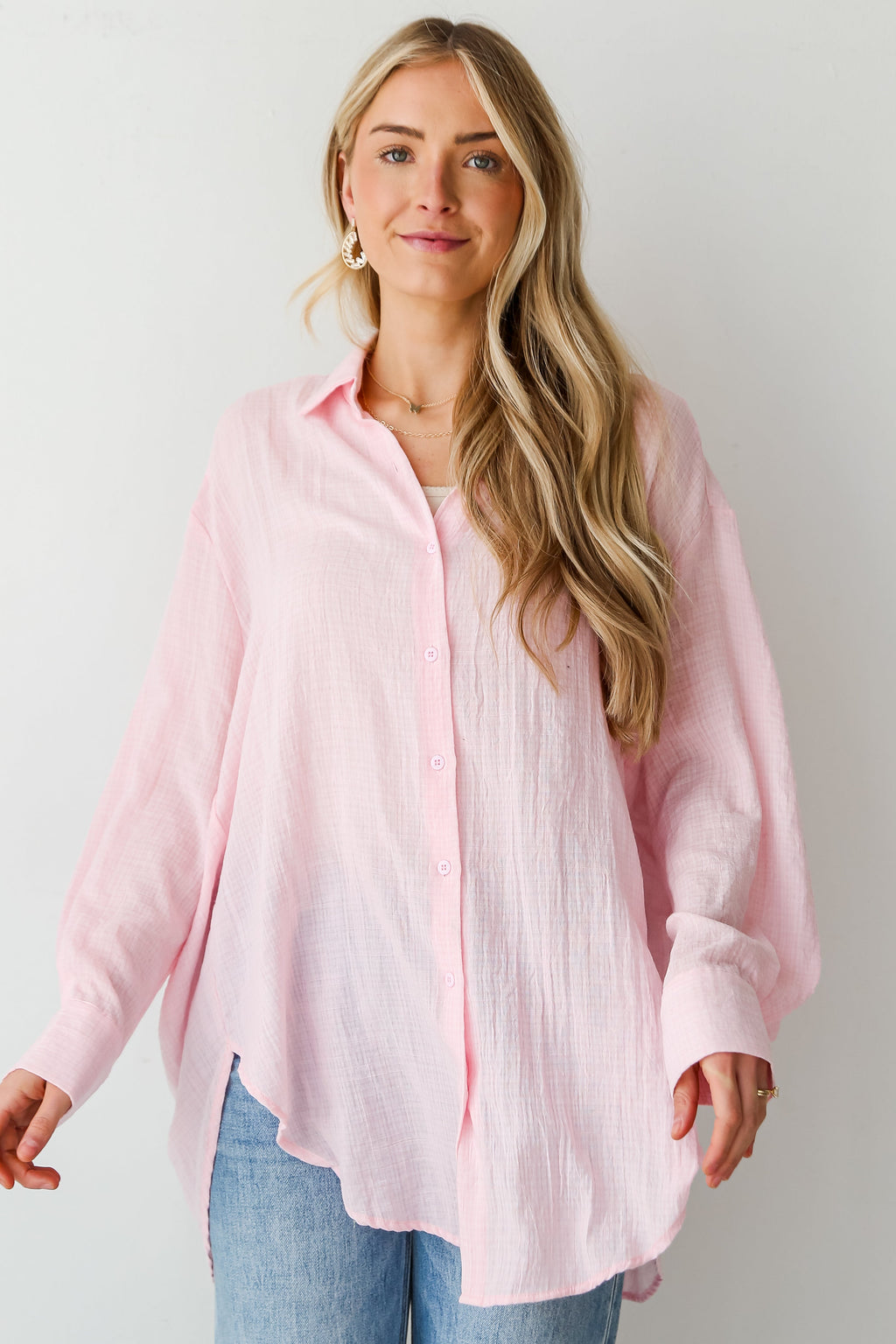 Allison Oversized Button-Up Blouse
