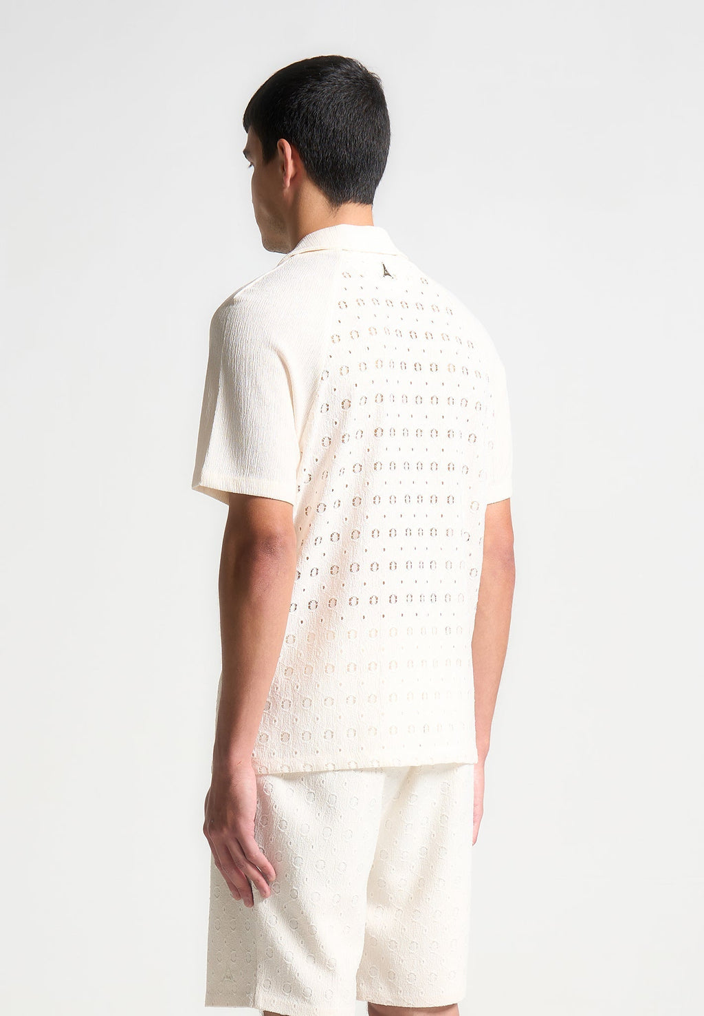 Textured Raglan Shirt - Cream