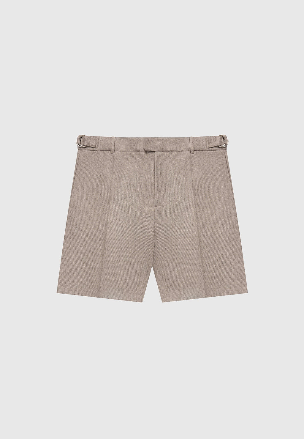 Textured Tailored Shorts - Taupe