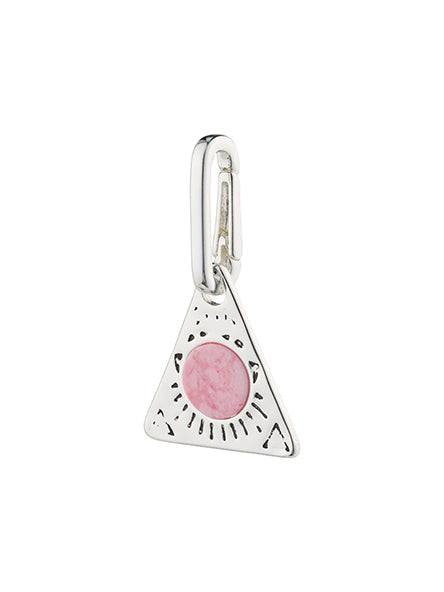 Pink Triangle Pendant Charm by Pilgrim