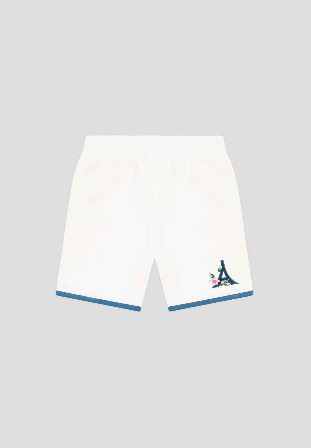 Velvet Eiffel Shorts - Cream/Blue