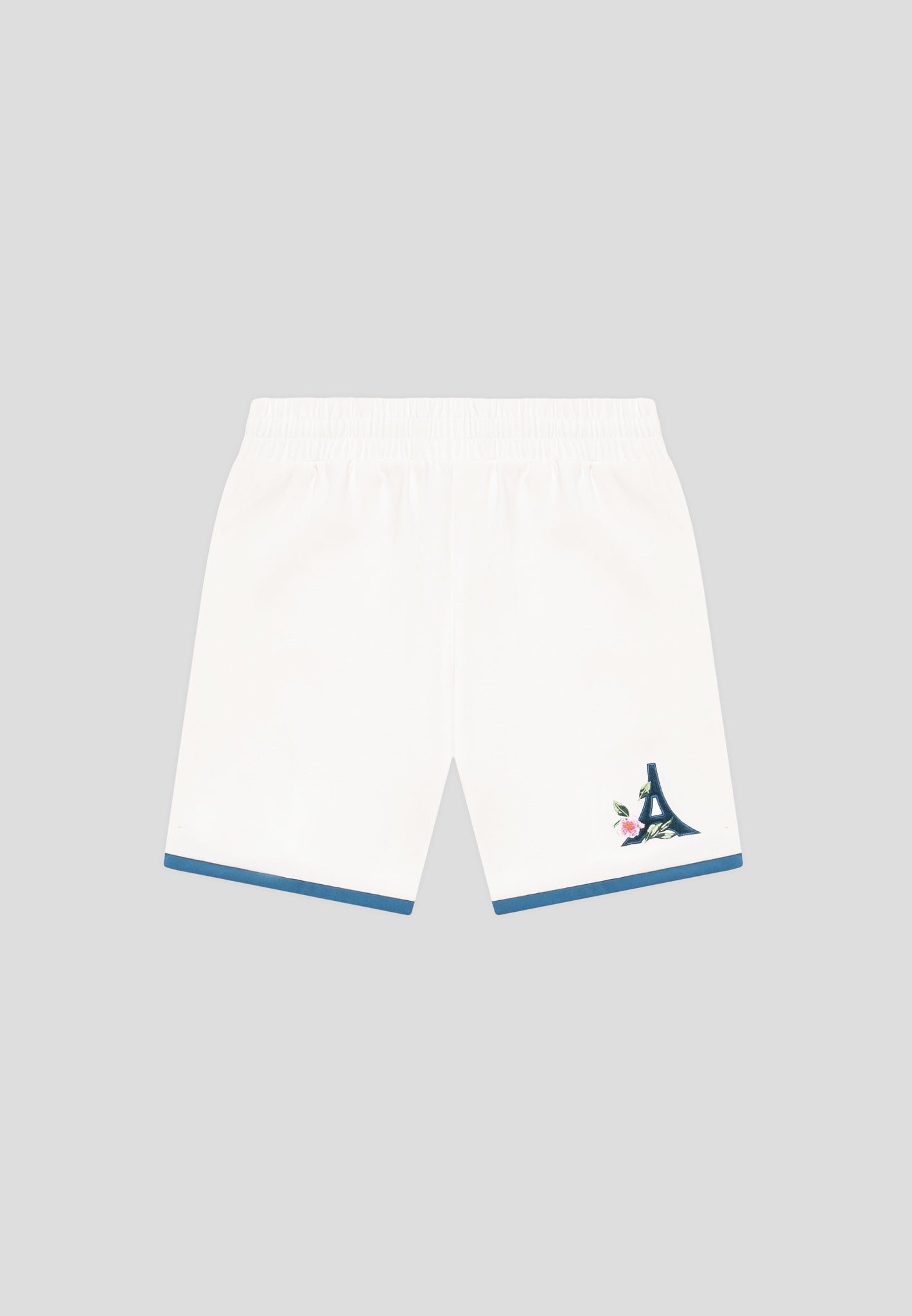 Velvet Eiffel Shorts - Cream/Blue