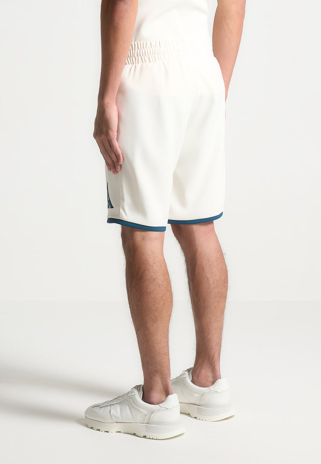 Velvet Eiffel Shorts - Cream/Blue